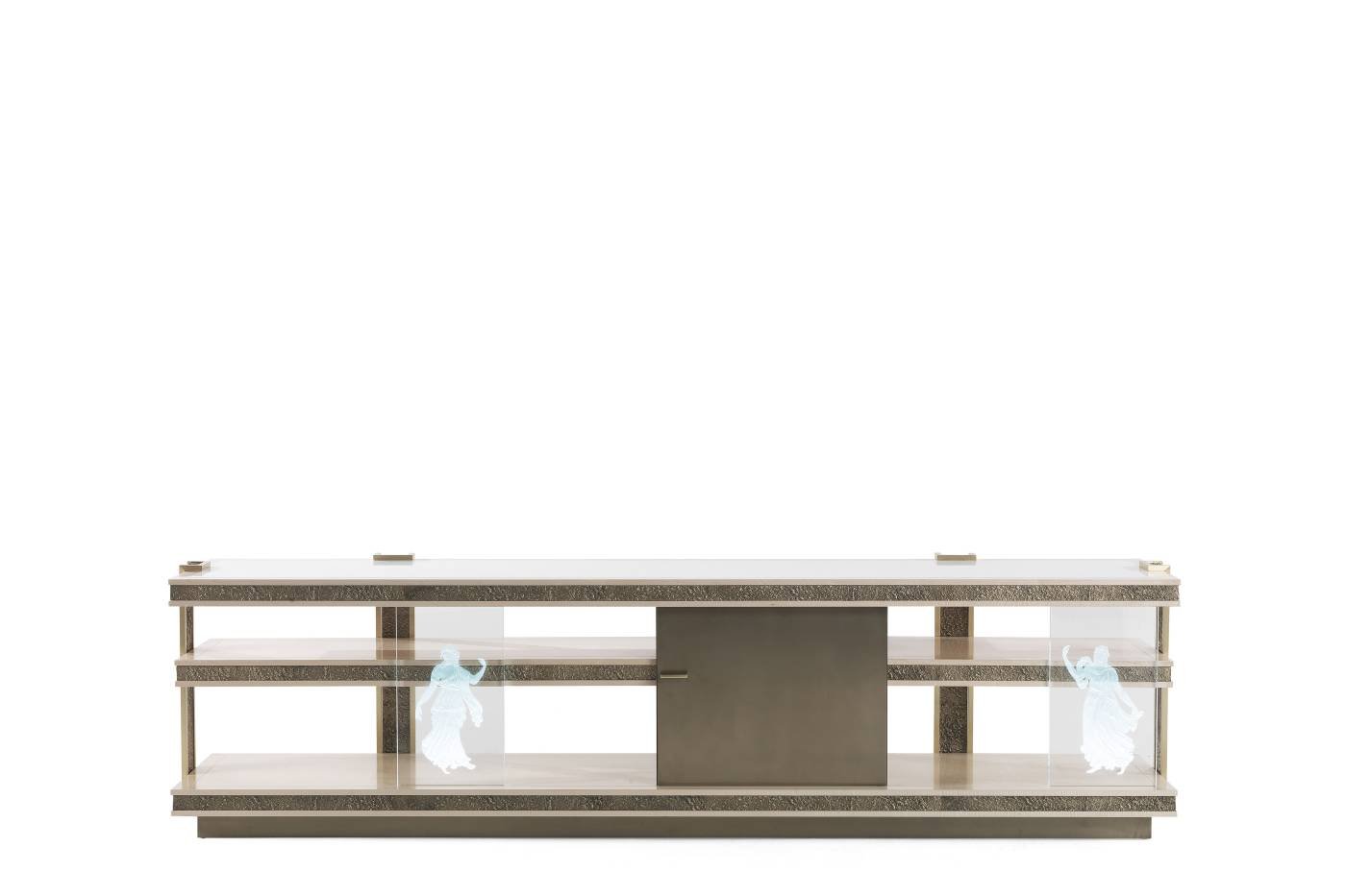 SHINTO TV holder - convey elegance to each space with Italian classic day storage units of the classic Oro Bianco collection