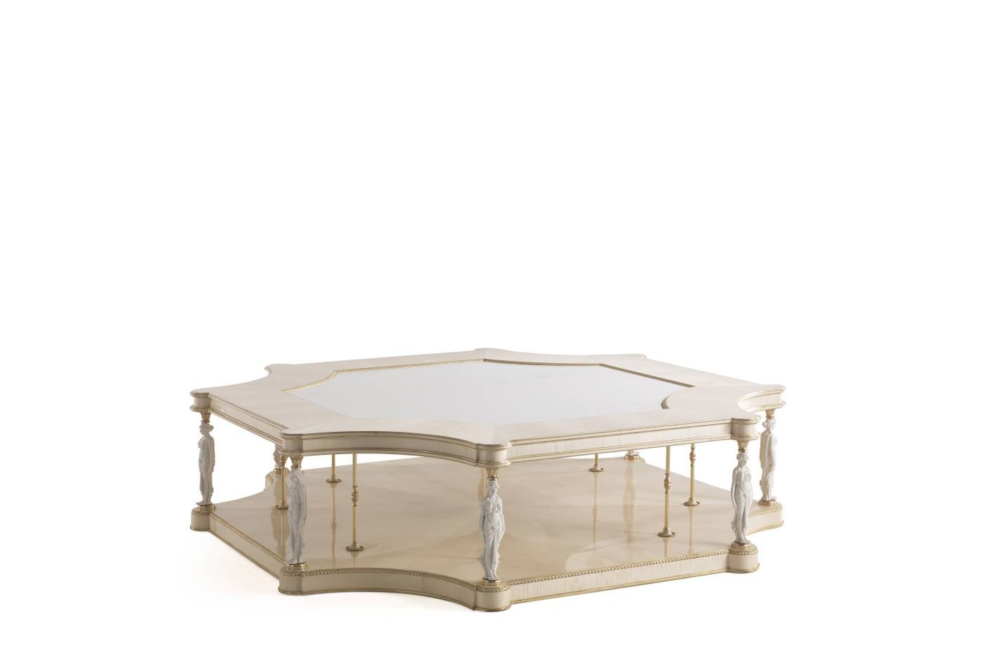 TOULOUSE low table &ndash; Transform your space with luxury Made in Italy classic low tables of Oro Bianco collection.