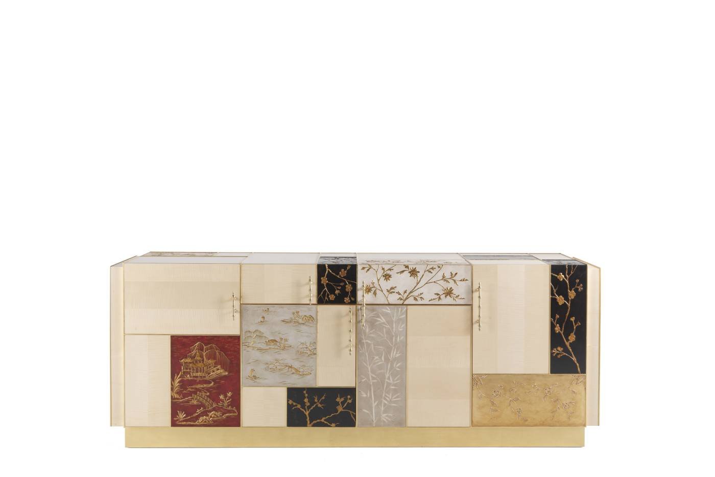 UKIYO sideboard &ndash; Transform your space with luxury Made in Italy classic day storage units of Oro Bianco collection.