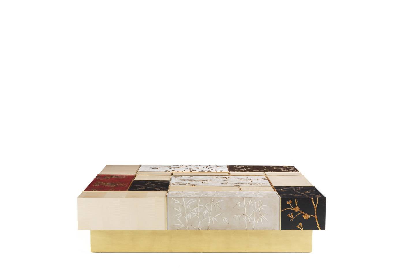 UKIYO low table - quality furniture and timeless elegance with luxury Made in Italy classic low tables of Oro Bianco collection.