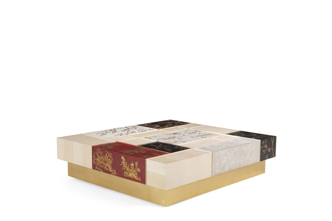 UKIYO low table &ndash; Transform your space with luxury Made in Italy classic low tables of Oro Bianco collection.