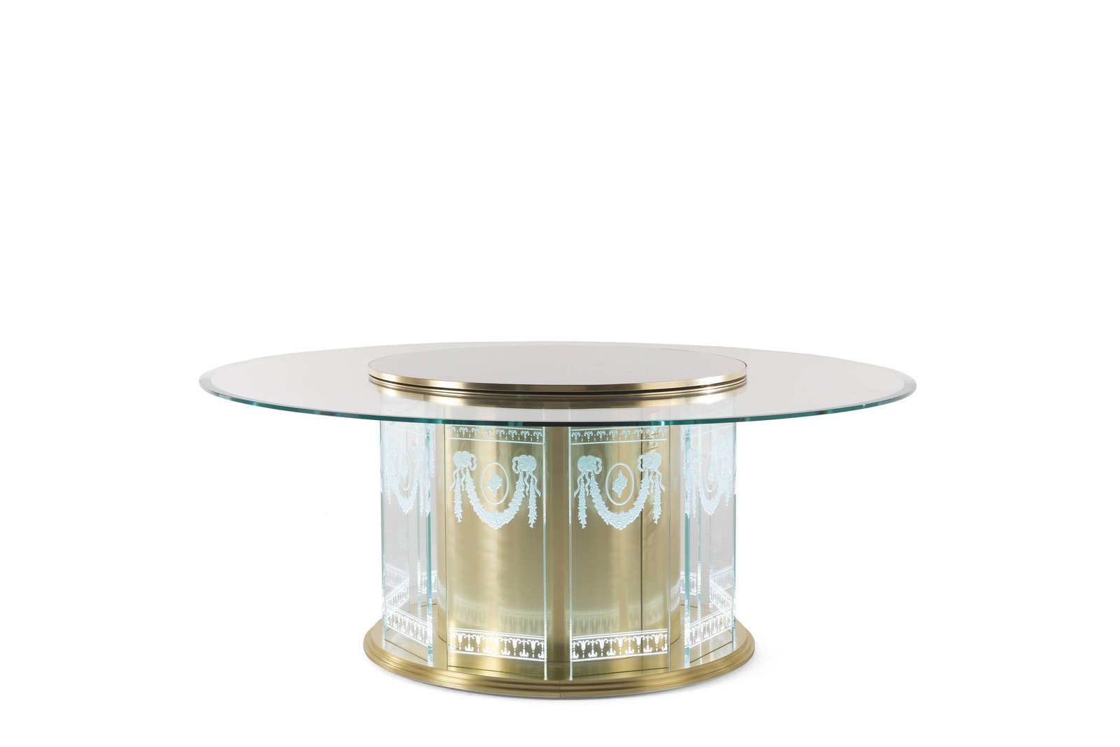 FUJI dining table &ndash; Transform your space with luxury Made in Italy classic dining tables of Oro Bianco collection.